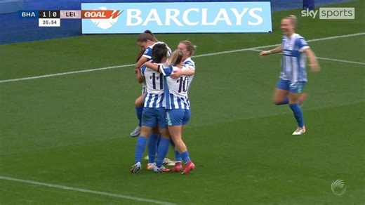 Brighton Women vs Leicester Women: Madison Haley scores sublime opener