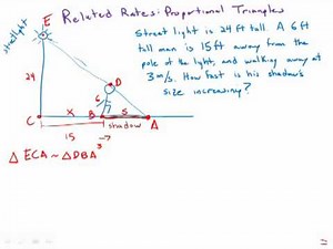 Calculus: Related Rates Similar Triangles