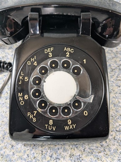 Working Vintage Black Landline Desk Telephone - Northern Telecom 500 Model Phone - Customizable Rotary Dial - Etsy