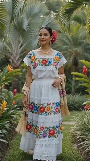🇧🇿 Belize Traditional Dress 🇧🇿 | Beautiful Mestizo & Maya Inspired Attire #Shorts #traditionaldress