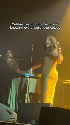YEBBA realizes crowd is singing along to ‘boomerang’ 🥹 MY HEART