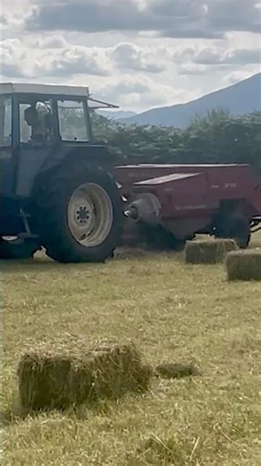 This Machine Turns Grass Into Hay Blocks in Seconds! #hay #grass #block #bales #machine #hack