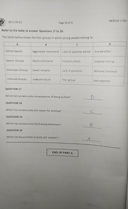 GIIIPDA1Paye 24 of 31MODULE 1 TESTRefer to the table to ans... | Filo