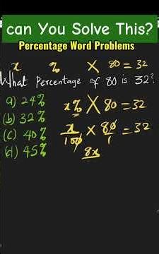 GCSE: How To Solve Math Percentage Word problem #gcsemaths #shorts