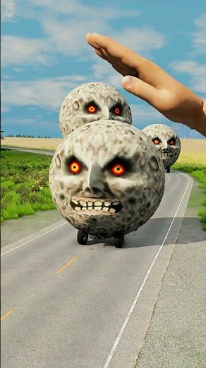 Big & Small Cars vs Giant Hand Slap - BeamNG.drive