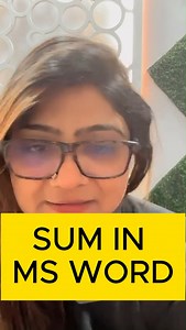 "Unlock the power of MS Word shortcuts! Learn how to calculate sums effortlessly with this quick shortcut. Watch now to streamline your workflow and become a Word pro! 💡📊 #MSWord #Shortcuts #ProductivityHacks"#trending #FreeCourses #TechTips #video #computers #onlineclass #exceltips #excel #tricks #viral #asmitafoundation #MSWord | Asmita Foundation