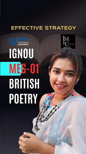 IGNOU MEG 01 British Poetry Made Simple Key Poets, Important Question answers & Exam Tips!