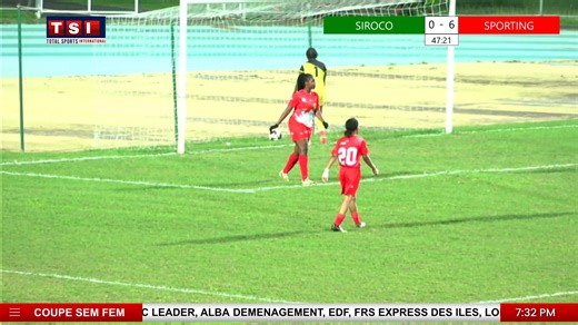 Résumé SIROCO vs Sporting Club de Baie Mahault COUPE SEM Féminine | Total Sports International TSI