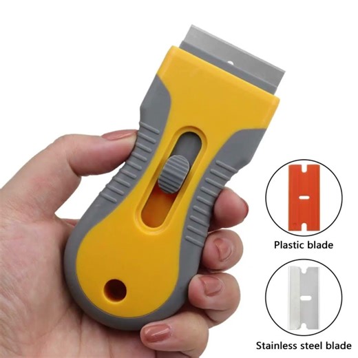 Hautine Plastic Razor Scraper with 40X19mm Plastic Blades or Metal Blades