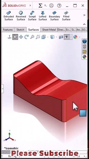 SolidWorks Intersect Surface #shortvideo #solidworks #trending