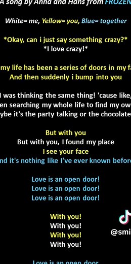 Love is an Open Door Karaoke Duet