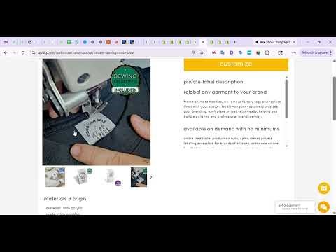 How to "private label," "re-label," or "white label" clothing on demand