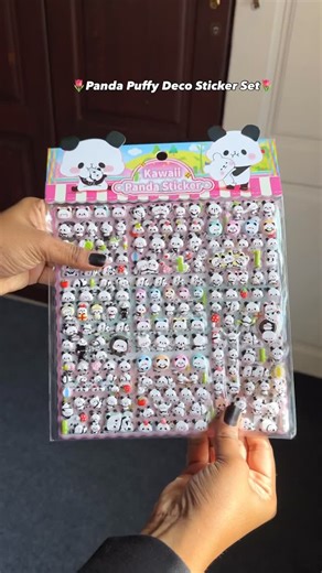 diecuts mart gift shop™️ on Instagram: "Cutest Mini Panda Puffy Sticker Set 🎀✨ Comment For Link 🎀"