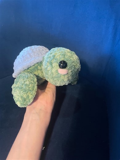 Handmade Crochet Turtle Plush Toy: Stitched Eyes Option Available - Etsy
