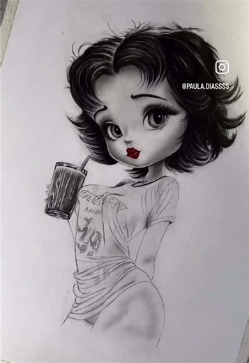 Between graphite and imagination. Artwork in progress Betty Boop Illustrations and Realistic Drawings . . . . . . #bettyboop #cartoon #illustration #illustrationartist #artis