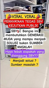 SBY kejutkan publik dengan pernyataannya #viral #sby #update