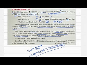 Illustration 23| Chapter 6 | Issue of Shares | Class 12 | Accounts by DK Goyal 2025-26 | CBSE | ISC.