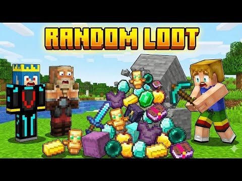Minecraft But Breaking Blocks Gives INSANE Random Loot!😱 Defeating Ender Dragon