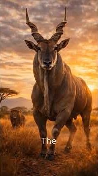 Giant Eland vs Lion – Who Has the Advantage in the Wild? #gianteland #lion