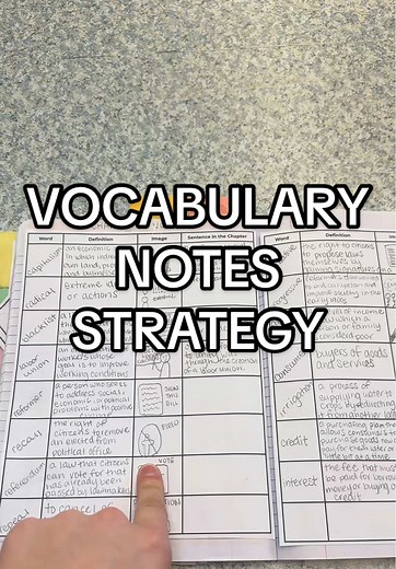 Effective Vocabulary Strategies for Student Notebooks