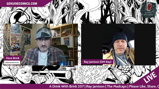 Today at 2pm EST (8pm CET) we'll be having a drink and a chat with comic book creator Ray Jamison to talk about his creative endeavors and his series Madcaps. Join us and ask Ray any questions you have for him! -------------------------- Sign up for The Perfection Collection on Kickstarter: https://www.kickstarter.com/projects/genuine-comics/the-perfection-collection-tpb-perfect-10-issues-1-6 -------------------------- Sign up to The Madcaps issues 1-3 on Kickstarter: https://www.kickstarter.com