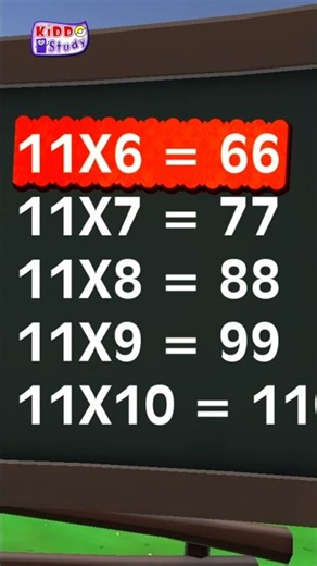 "Master Table of 11 | Simple Multiplication for Kids #Shorts"