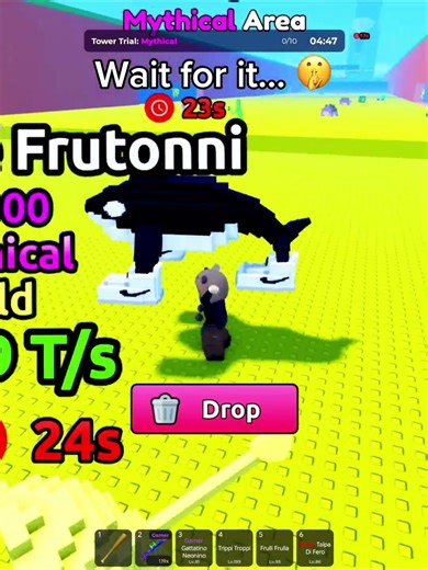 Tsunami Tower Luck Test 😱 #escapetsunamiforbrainrots #roblox #shorts