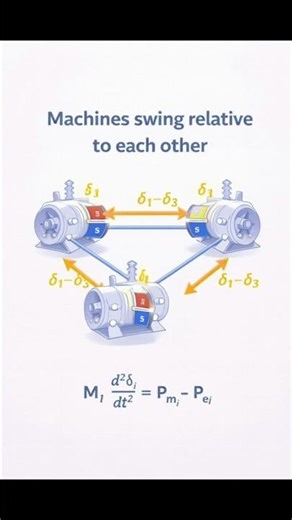 swing equation changesfor multi-machine system #ytshortshorts #electricalengineering #powersystems