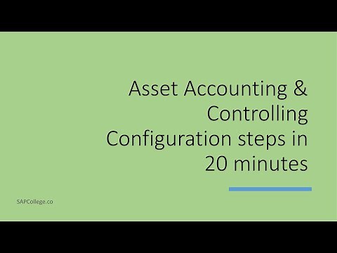 Configure Asset Accounting and Controlling Area in SAP (Step by step guide in 20 minutes)