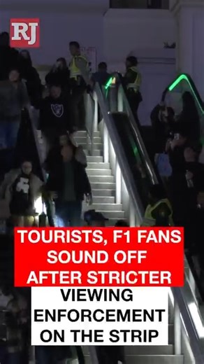 131K views · 446 reactions | Around 8:00 p.m. Saturday, roughly a hundred people gathered on Sands Avenue near Koval Lane to watch the starting laps. The view was partially blocked by a fence with a black mesh cover, but some attendees, about 30 feet away from the track, brought step stools and selfie sticks to see above it. READ MORE: lvrj.com/post/3585514 | Las Vegas Review-Journal | Facebook