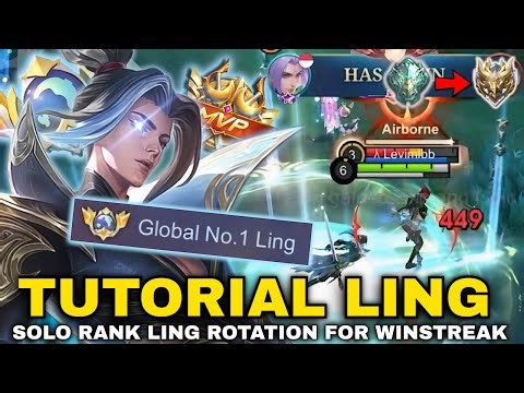 TUTORIAL LING 2025 SOLO RANK TIPS TO GET WINSTREAK AND REACH GLOBAL WITH BEST BUILD & EMBLEM!!