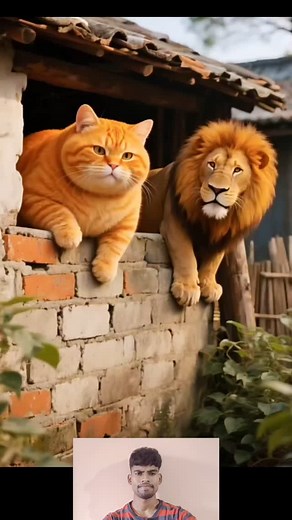 Cute Cat and Lion vs Bodybuilder Dog | Cute Cat Funny Ai video | #cat #cute #funny #aiking #viralreelsシ #viralreelschallenge #fypシ゚viralシ #fypviralシ #fypシ | Ai KING