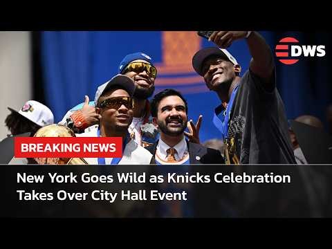 FULL CELEBRATION: New Yorkers Celebrate Knicks Championship at City Hall in Historic Event | AD14