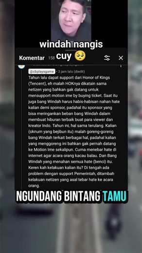 Windah Basudara Rugi 10 Miliar di Event Motionime fest dan merasa bersalah?!..