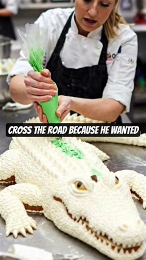 Sculpting a Hyper-Realistic Alligator Cake 🐊 | ASMR + Reaction | Trending AI Cake #rockcakes #viral