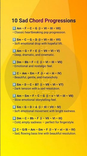 10 Sad Chord Progressions 🎸