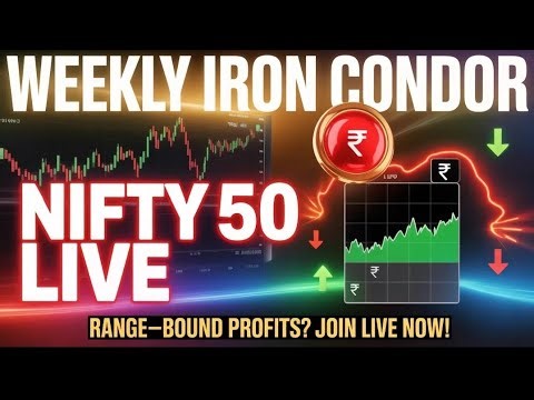 Weekly Iron Condor on the Nifty 50 Index Live 🔴