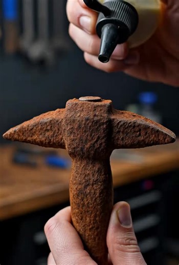 rust remove in small pickaxe #rustcleaningspray #asmr #foryoupage