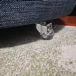 JGJC 1.5" Antique Brass Casters Wheels 4-Pack | Swivel Top Plate & Small Vintage Ball Caster Wheel Set of 4 for Furniture Legs, Cabinet, Ottoman, Coffee Table & DIY & Carpet Friendly | with Screws