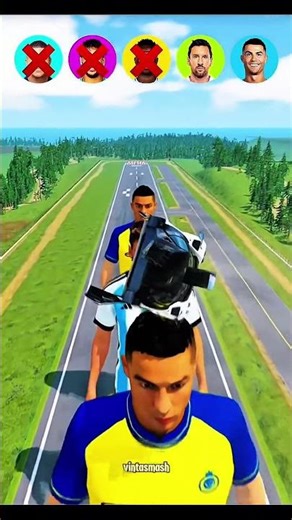 Ronaldo Messi Neymar play car #shorts #car #cartoon #cr7