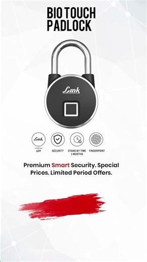 No Keys Needed! Smart Biometric Padlock with Mobile App Access