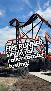 The new FIRE RUNNER single-rail roller coaster is testing at the Lost Island Theme Park in Iowa! I’m riding it tomorrow! 🎢🙌 | Marcus Leshock