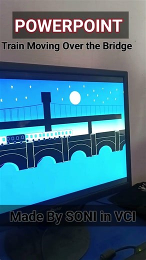 How to make train Moving over the Bridge in Powerpoint | Vishal Sir