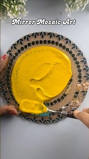 Mirror Mosaic Art 🥹🥹 | mosaic art for beginners | #shorts #youtubeshorts #mosaic #mirror