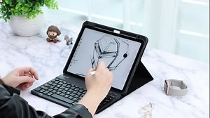 FINTIE Keyboard Case for iPad Air 11-inch M3 (2025) / M2 (2024), iPad Air 5th (2022) / 4th Generation 10.9 Inch - Soft TPU Cover w/Magnetically Detachable Bluetooth Keyboard, Starlight