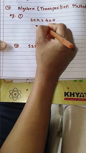 algebra transposition method