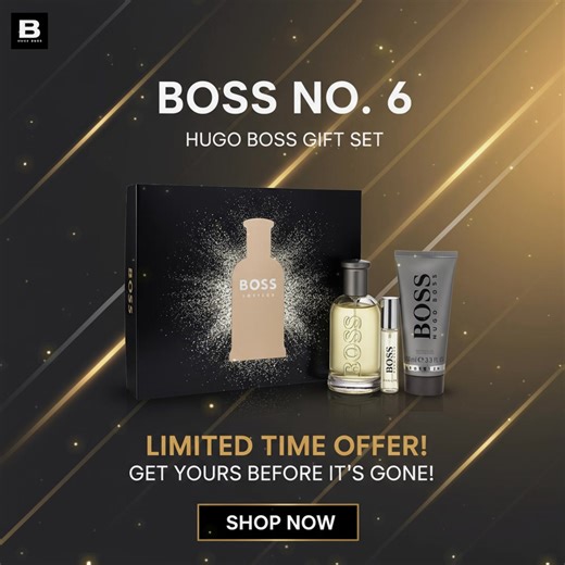 🎁 BLACK FRIDAY EXCLUSIVE: Boss No. 6 Gift Set by Hugo Boss! 🎁 Treat yourself or someone special to luxury this Black Friday! ✨ The Boss No. 6 Gift Set includes: ✔️ 3.3 oz Eau De Toilette Spray ✔️ 0.3 oz Mini EDT Spray (perfect for travel!) ✔️ 3.4 oz Shower Gel 🔥 SAVE 35% - BLACK FRIDAY ONLY! 🔥 This premium fragrance collection combines sophistication and practicality in one stunning package. Whether you're upgrading your signature scent or finding the perfect gift, this is the deal you've be