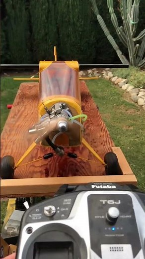 Saito FA-62B test run. RC plane glow engine