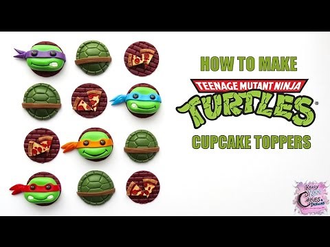Teenage Mutant Ninja Turtles Cupcake Toppers FUN HOW TO!