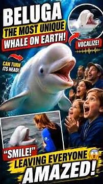 🔥 BELUGA, the Most Unique Whale on Earth! Can Turn Its Head, "Smile," and Vocalize Amazed!